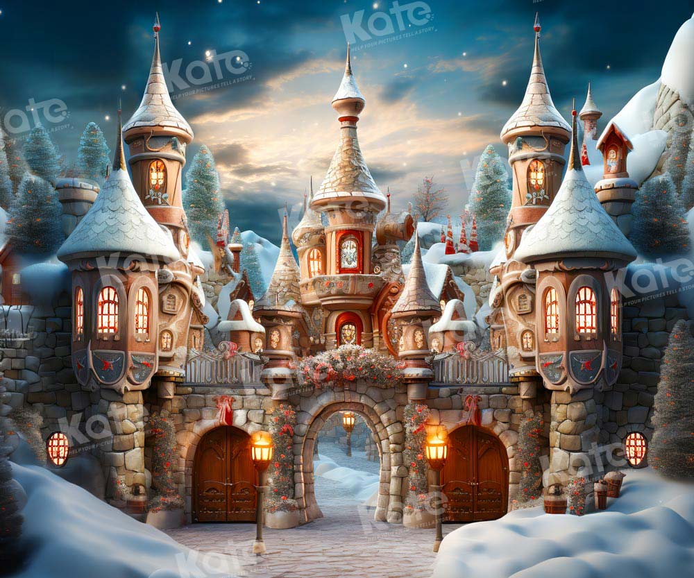 Kate Winter Christmas Castle Backdrop Designed by Emetselch