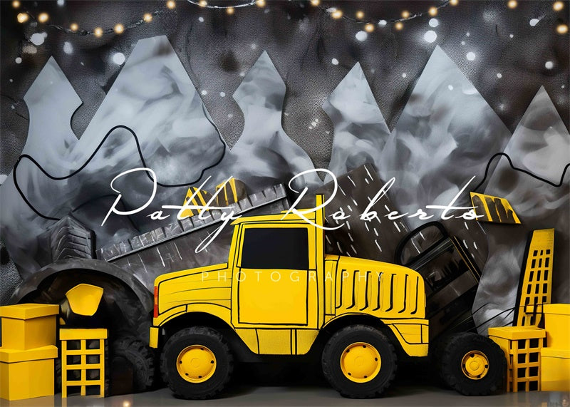 Kate Yellow Truck Smash Cake Backdrop Designed by Patty Robertss