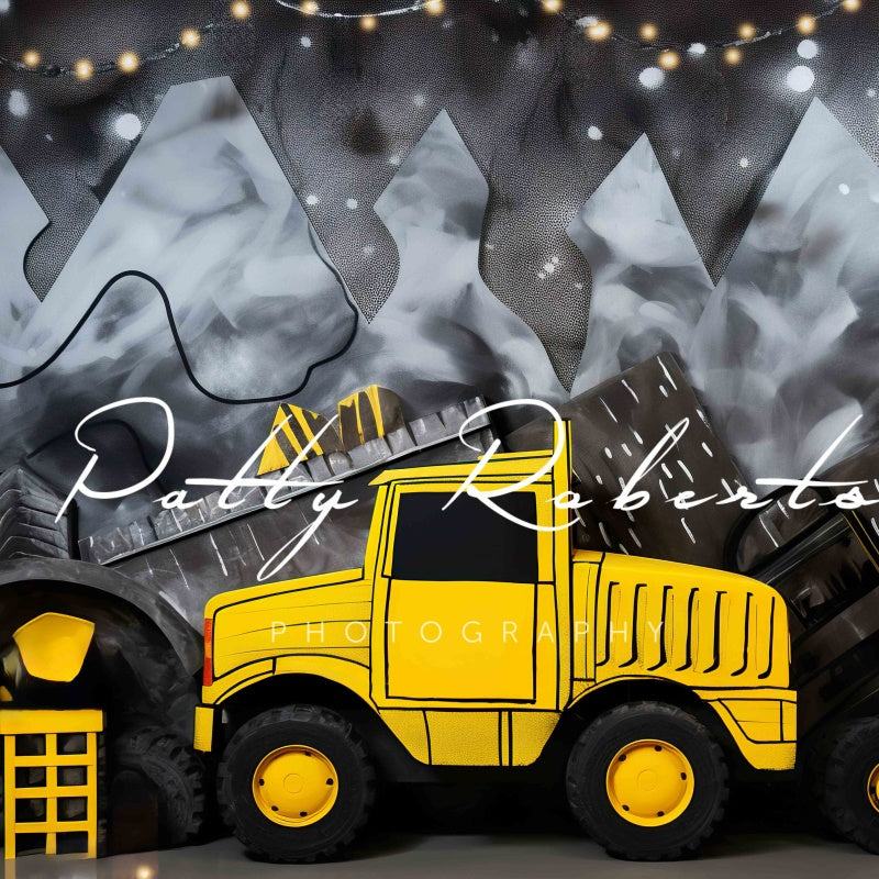 Kate Yellow Truck Smash Cake Backdrop Designed by Patty Robertss