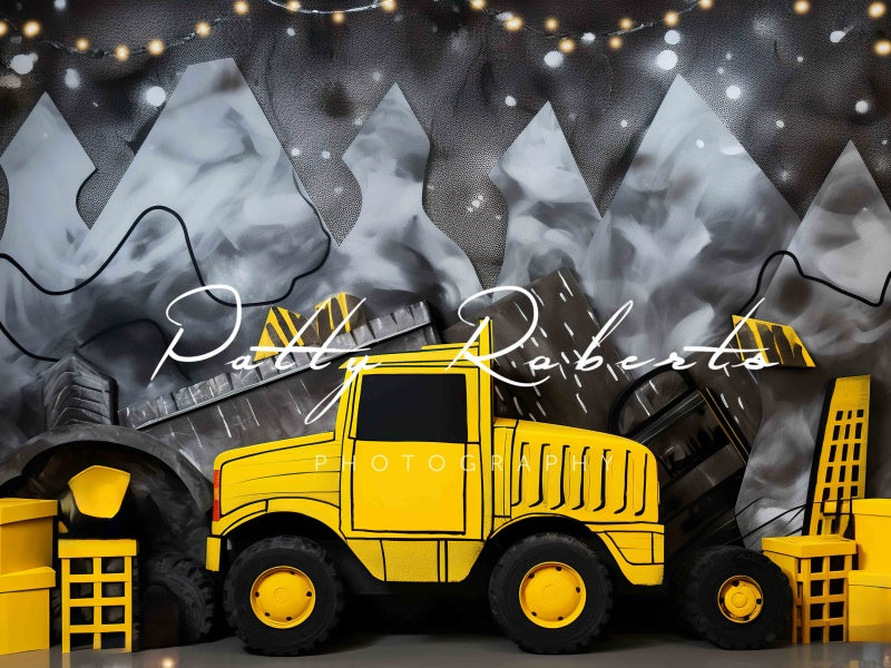 Kate Yellow Truck Smash Cake Backdrop Designed by Patty Robertss