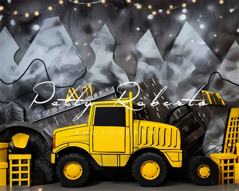 Kate Yellow Truck Smash Cake Backdrop Designed by Patty Robertss