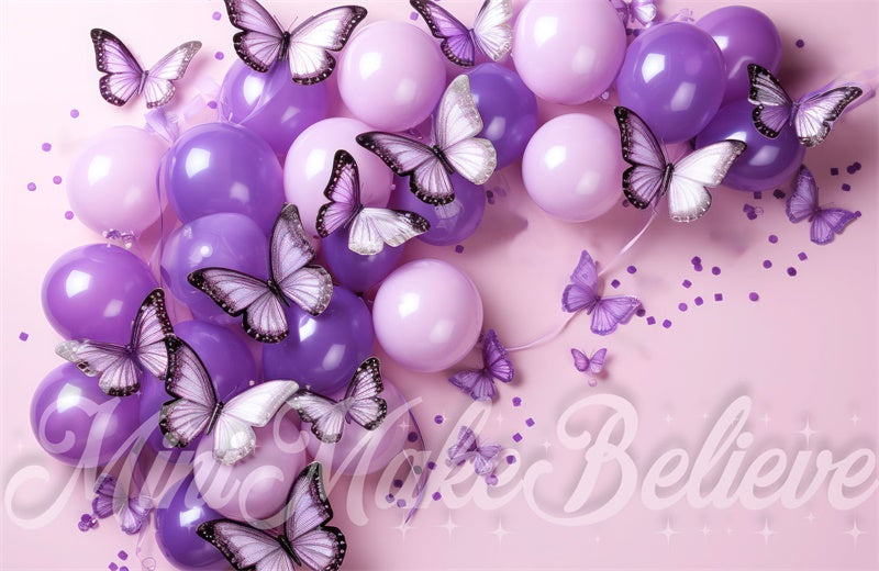 Kate Birthday Butterfly Balloons Backdrop Designed by Mini MakeBelieve