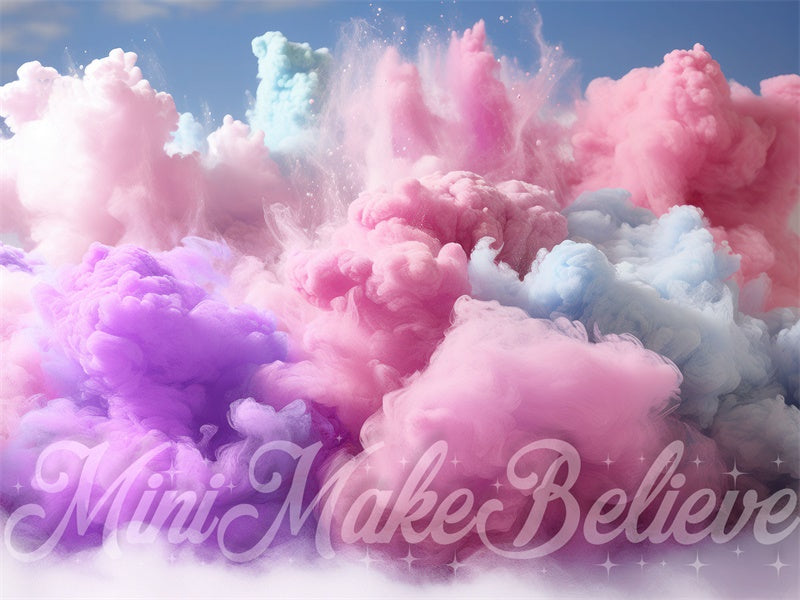 Kate Cotton Candy Smoke Backdrop Designed by Mini MakeBelieve