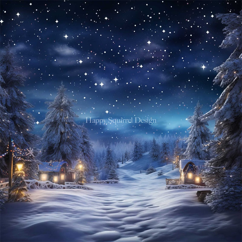 Kate Starry Snowfall Backdrop Designed by Happy Squirrel Design