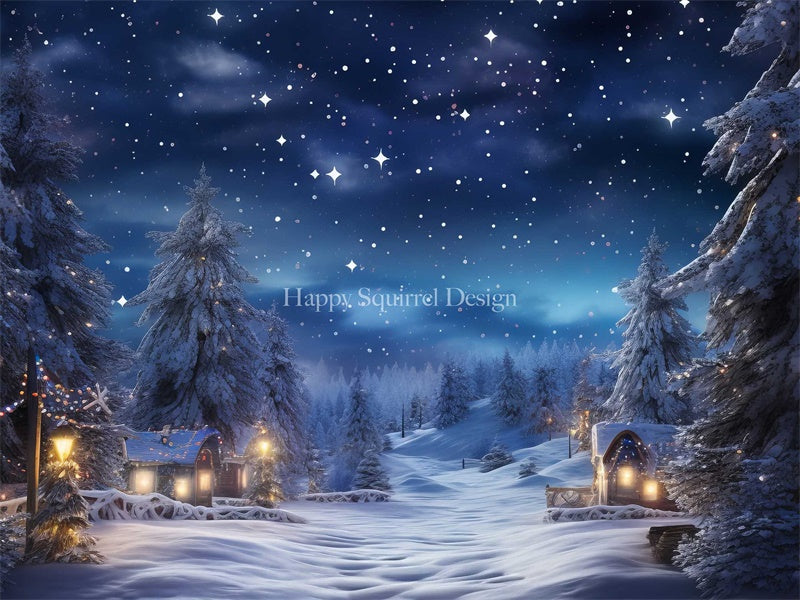 Kate Starry Snowfall Backdrop Designed by Happy Squirrel Design