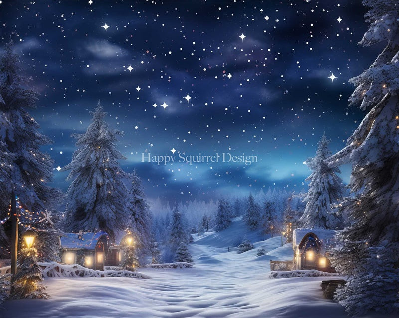 Kate Starry Snowfall Backdrop Designed by Happy Squirrel Design