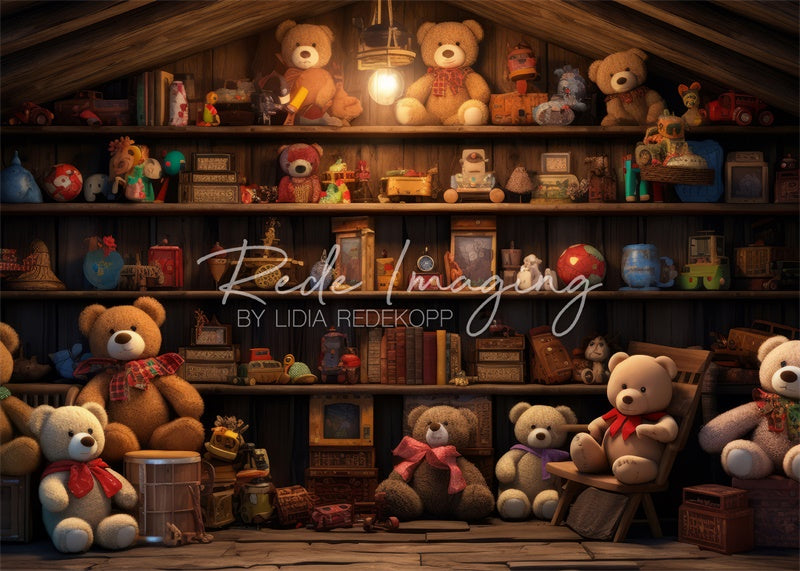 Kate Teddy Bear Attic Backdrop Designed by Lidia Redekopp