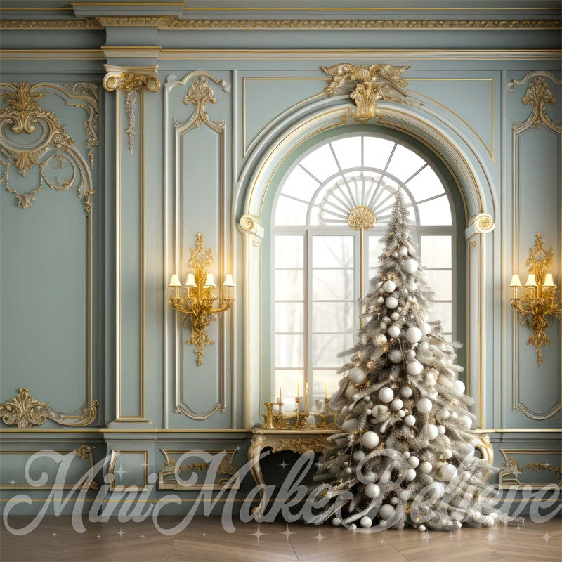 Kate Christmas Tree Backdrop Ornate Rococo Victorian Room Designed by Mini MakeBelieve