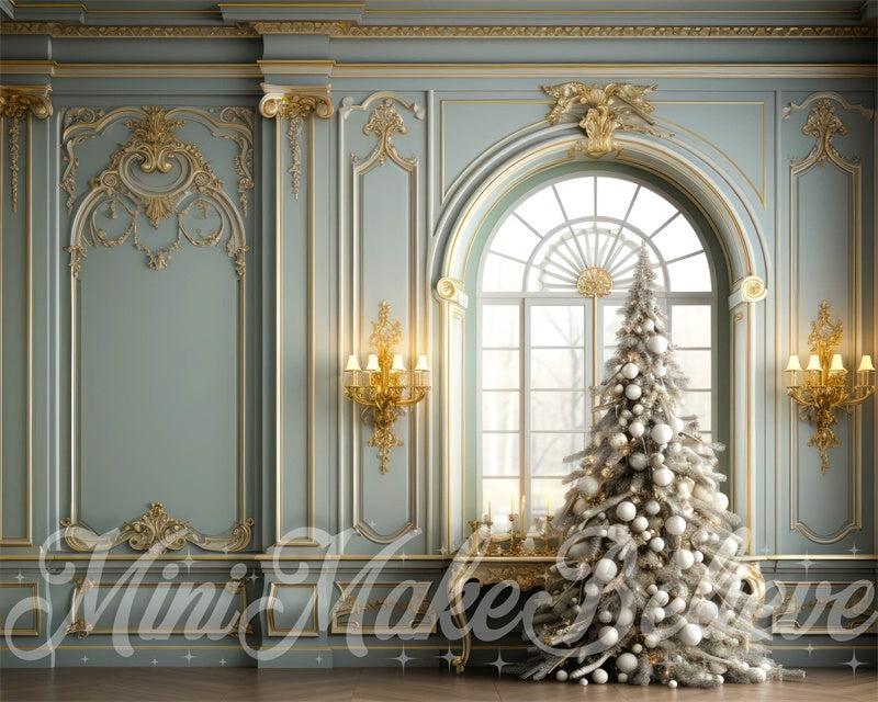 Kate Christmas Tree Backdrop Ornate Rococo Victorian Room Designed by Mini MakeBelieve