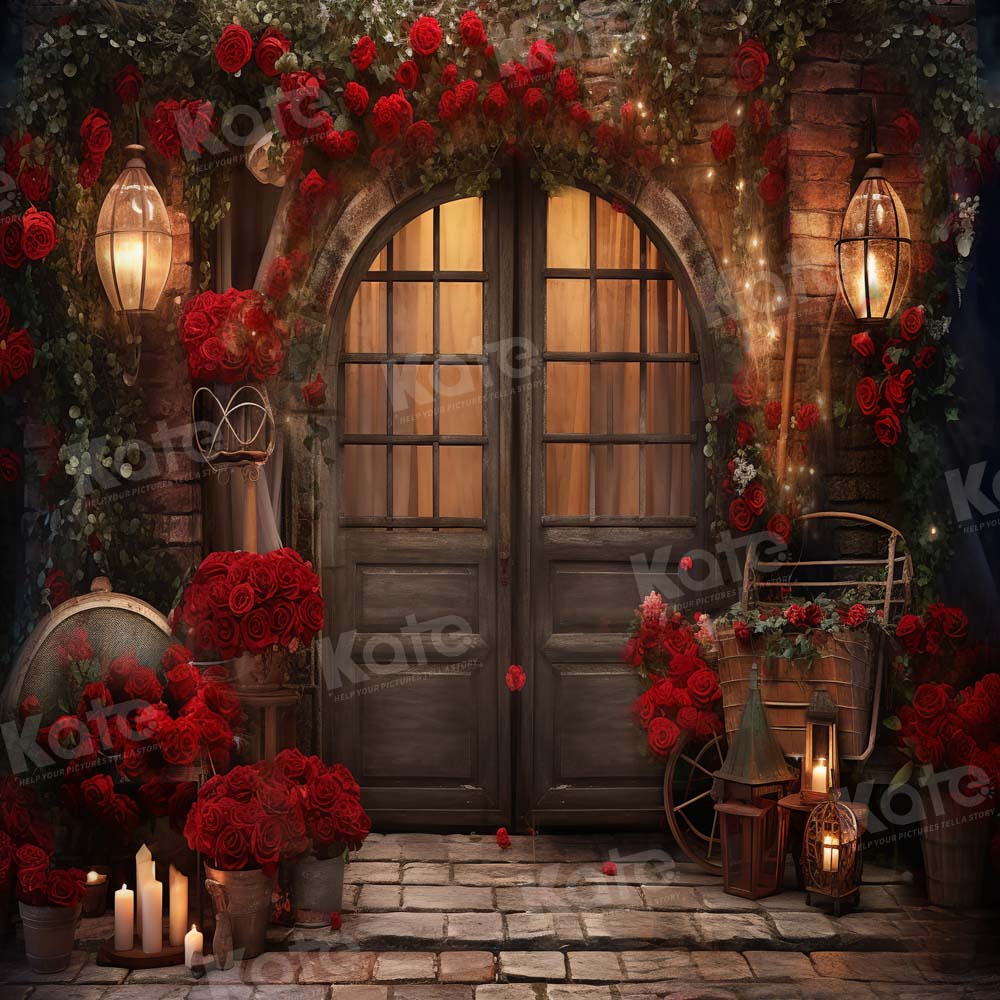 Kate Valentine's Day Rose House Door Backdrop Designed by Emetselch