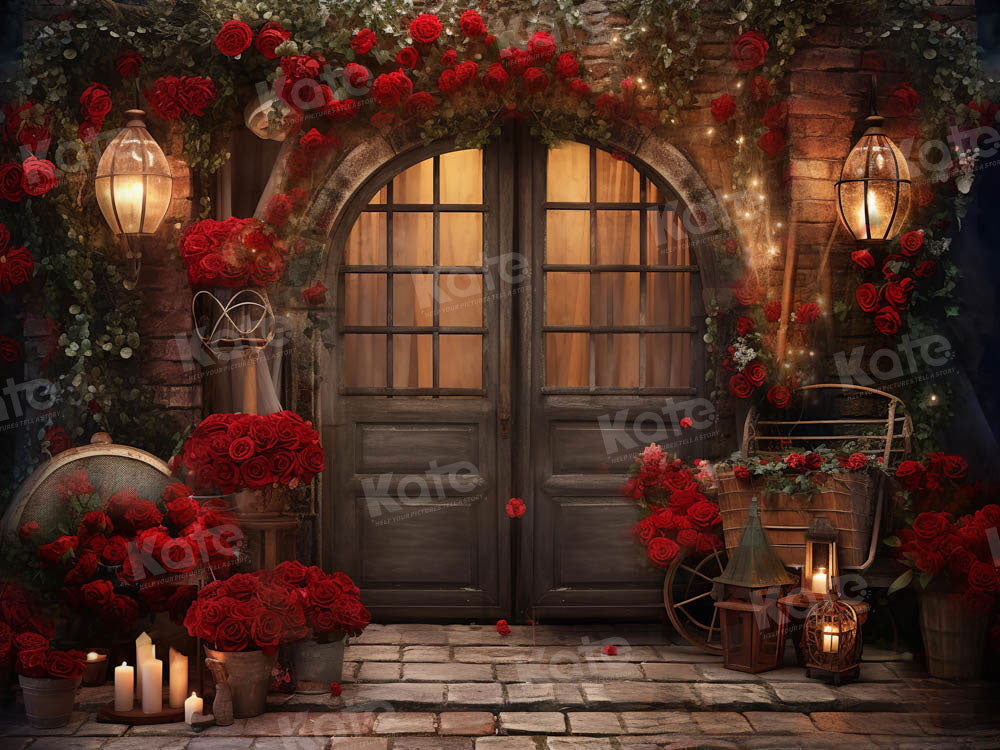 Kate Valentine's Day Rose House Door Backdrop Designed by Emetselch