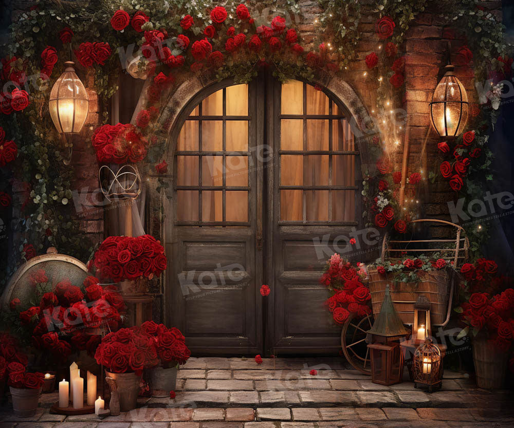 Kate Valentine's Day Rose House Door Backdrop Designed by Emetselch