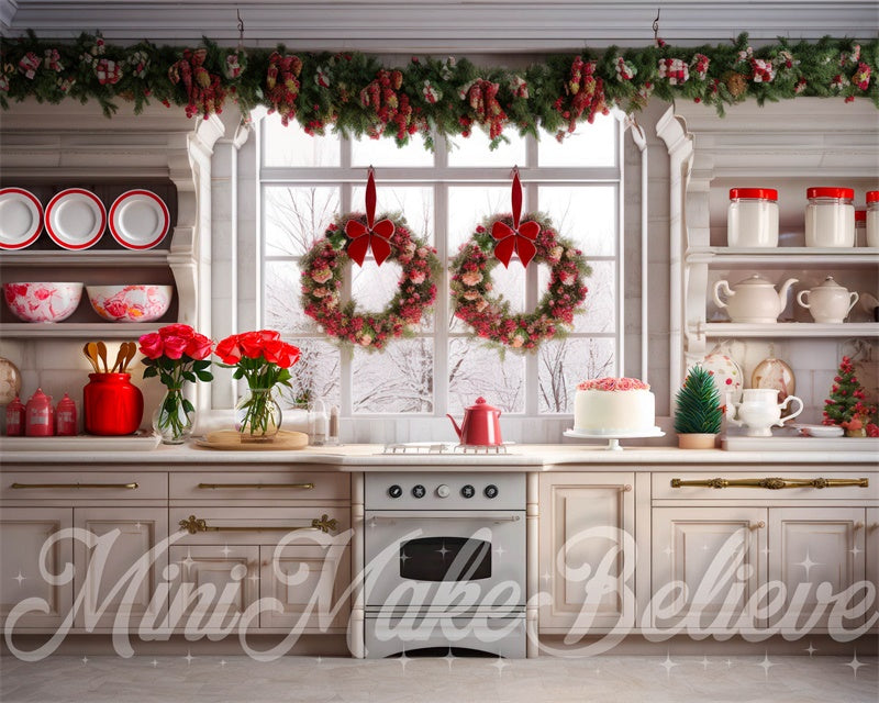 Kate Kitchen Double Wreath Roses Backdrop Designed by Mini MakeBelieve