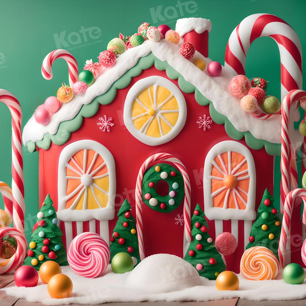 Kate Cake Smash Christmas Candies Backdrop for Photography