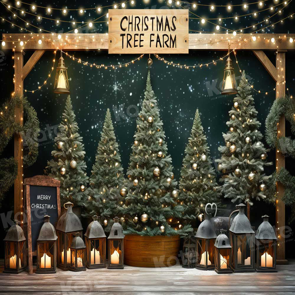 Kate Christmas Tree Farm Backdrop Designed by Chain Photography