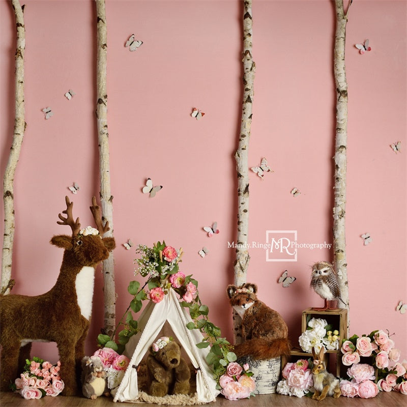 Kate Pink Wild One Birthday Backdrop Designed by Mandy Ringe Photography