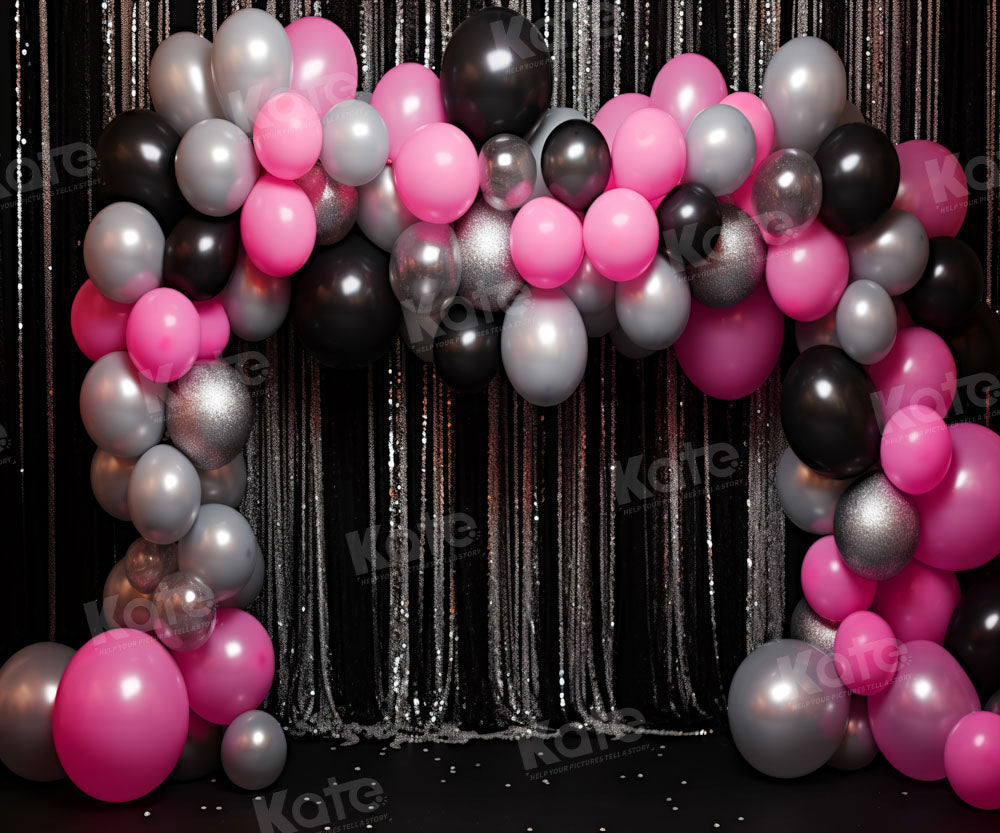 Kate Black Curtain Silver Chain Decoration Backdrop Balloon Birthday for Photography