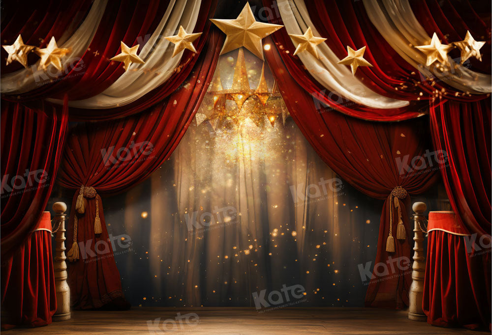 Kate Red Flash Stage Backdrop Designed by Chain Photography