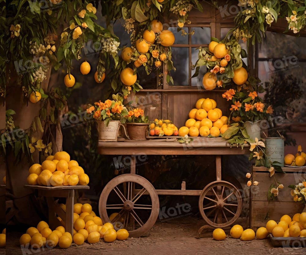 Kate Autumn Orange Tree Room Backdrop for Photography