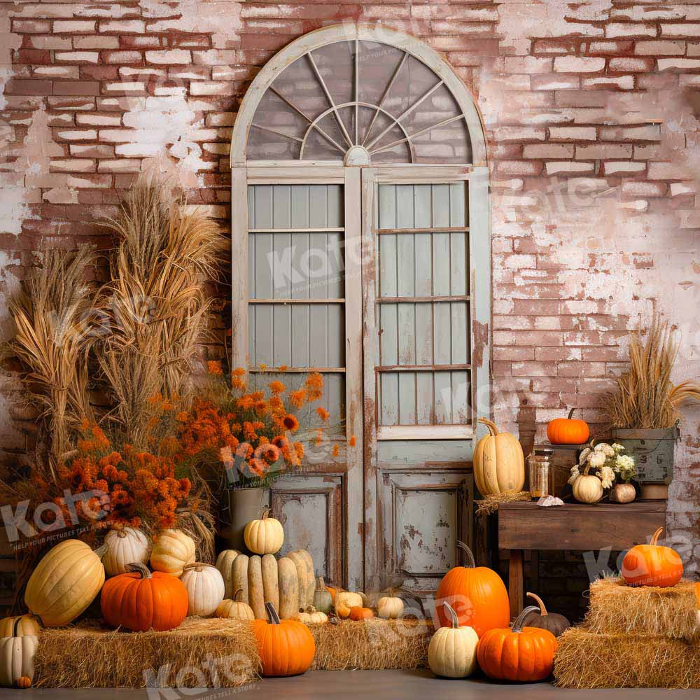 Kate Autumn Pumpkin Wall Backdrop Designed by Emetselch