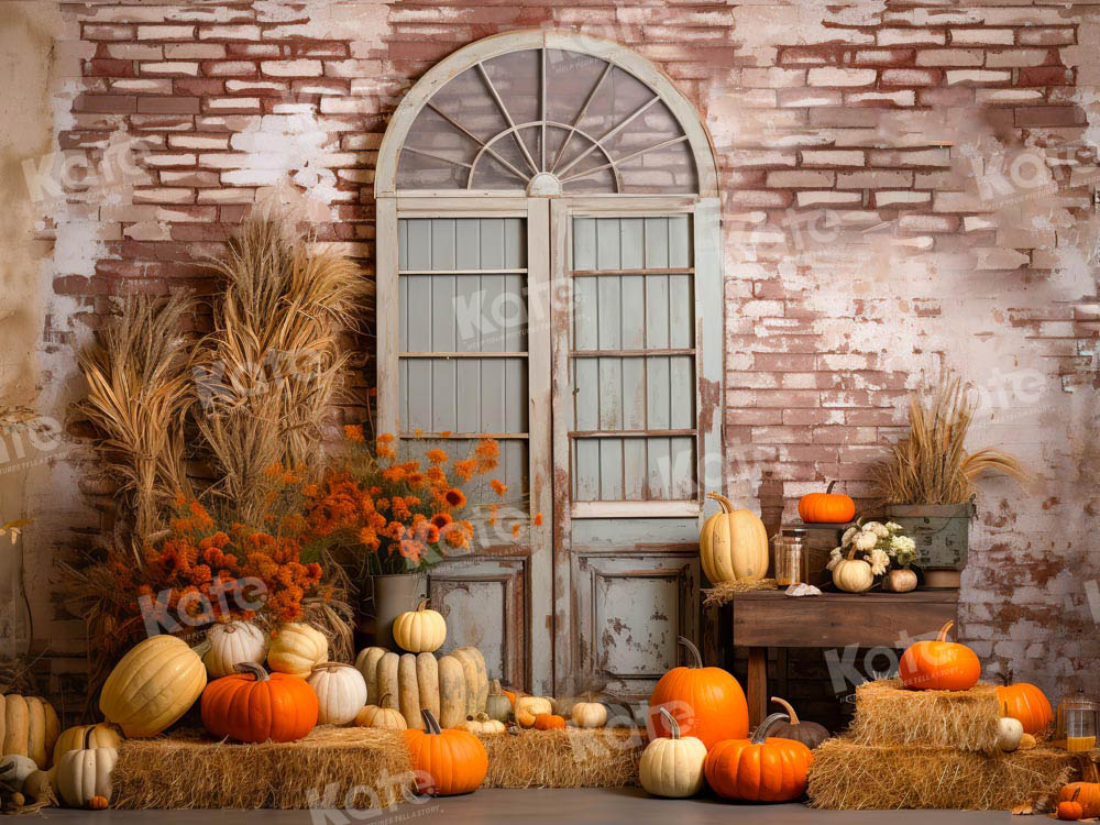 Kate Autumn Pumpkin Wall Backdrop Designed by Emetselch