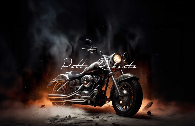 Kate Black Motorcycle Backdrop Designed by Patty Robertss