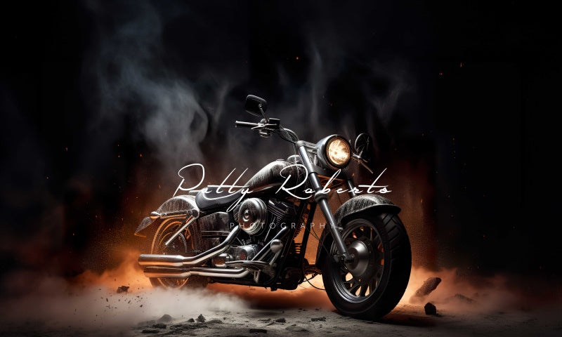 Kate Black Motorcycle Backdrop Designed by Patty Robertss