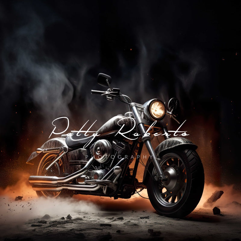 Kate Black Motorcycle Backdrop Designed by Patty Robertss