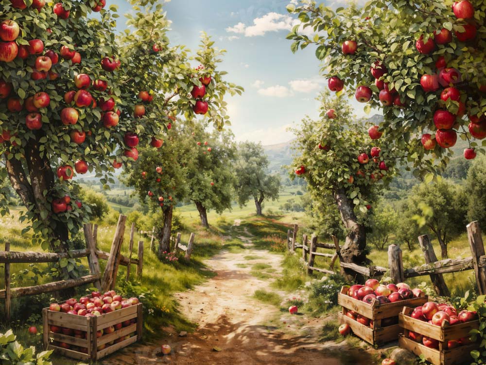 Kate Apple Tree Manor Harvest Backdrop Designed by Emetselch