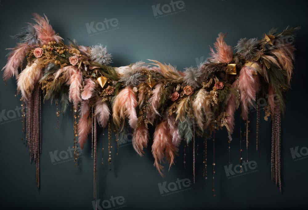 Kate Fall Flower Wall Boho Backdrop Designed by Emetselch