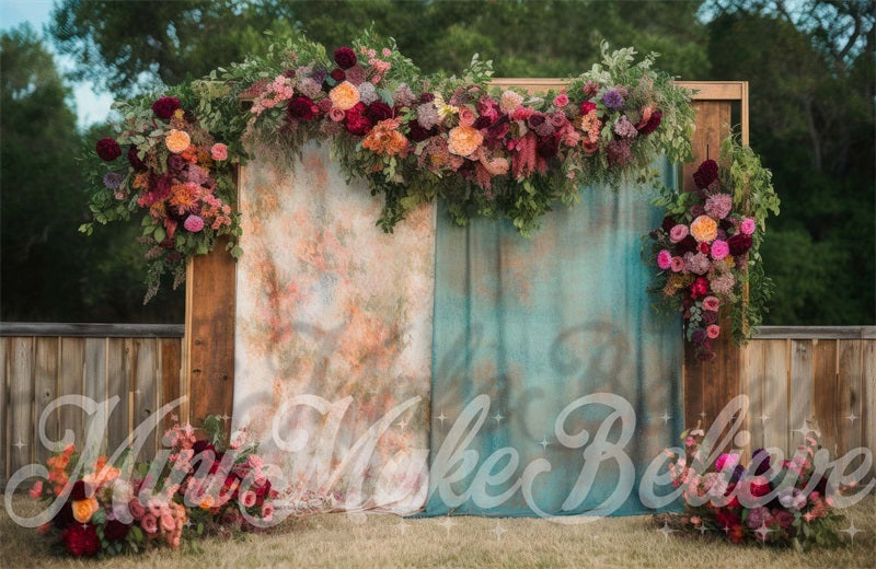 Kate Boho Outdoor Cutains Spring Backdrop Designed by Mini MakeBelieve