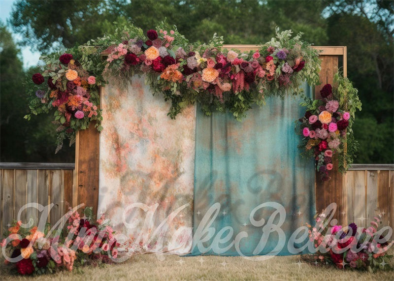 Kate Boho Outdoor Cutains Spring Backdrop Designed by Mini MakeBelieve