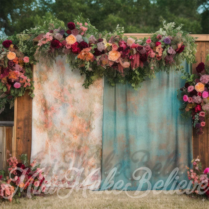 Kate Boho Outdoor Cutains Spring Backdrop Designed by Mini MakeBelieve