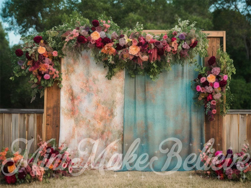 Kate Boho Outdoor Cutains Spring Backdrop Designed by Mini MakeBelieve