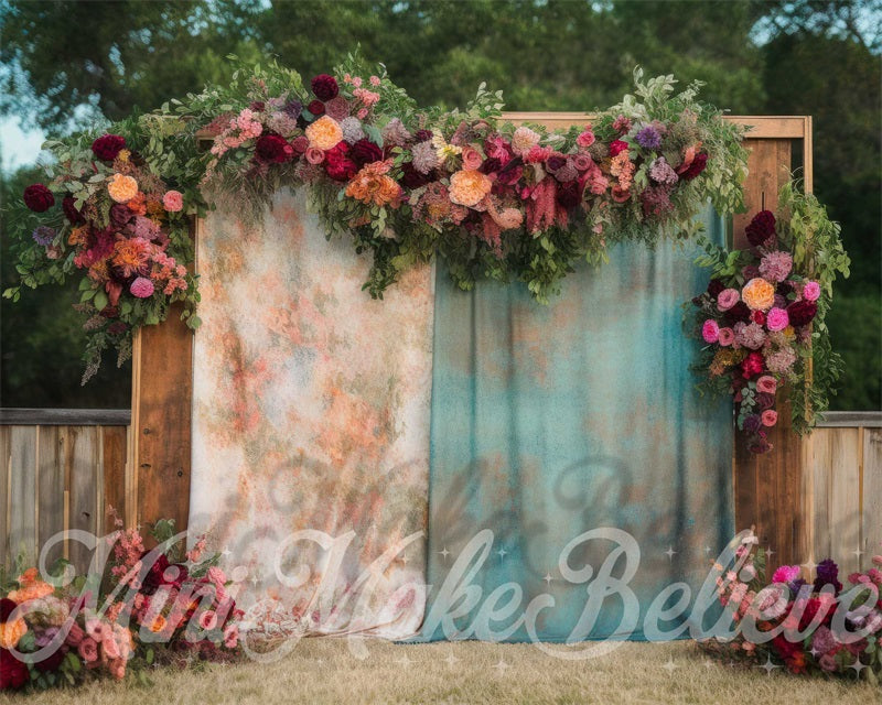 Kate Boho Outdoor Cutains Spring Backdrop Designed by Mini MakeBelieve