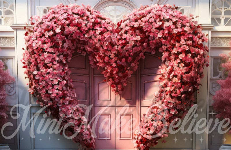 Kate Valentine Flower Heart Door Backdrop Designed by Mini MakeBelieve