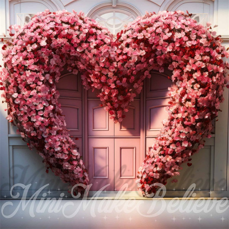 Kate Valentine Flower Heart Door Backdrop Designed by Mini MakeBelieve