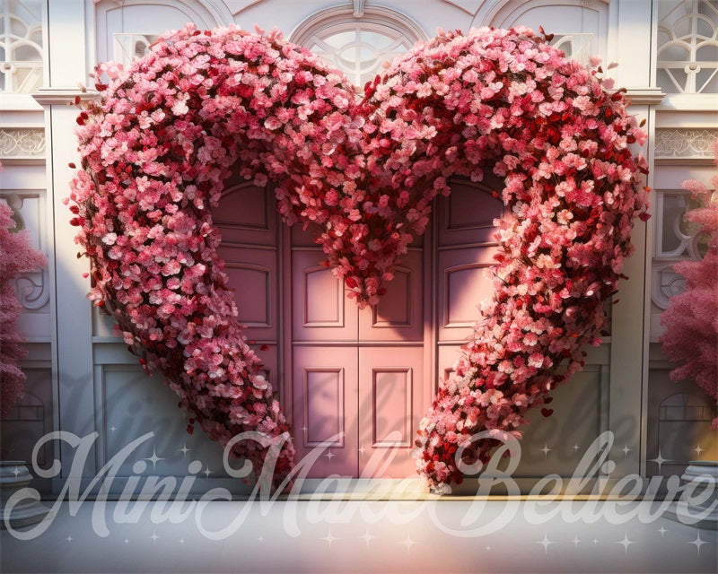 Kate Valentine Flower Heart Door Backdrop Designed by Mini MakeBelieve