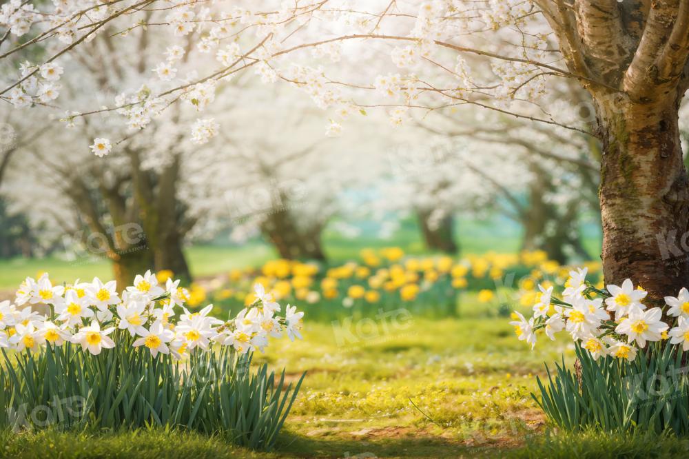 Kate Spring Forest Grass Flowers Backdrop Designed by Emetselch