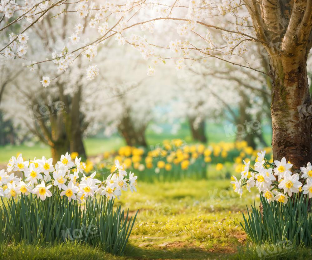 Kate Spring Forest Grass Flowers Backdrop Designed by Emetselch