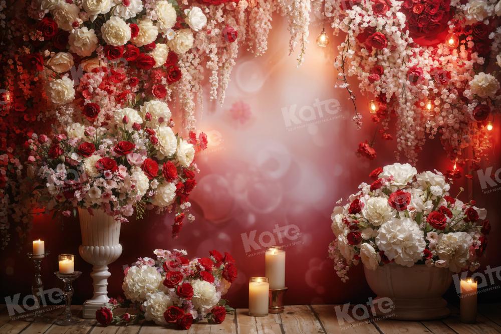 Kate Valentine's Day Candle Flower Wall Backdrop Designed by Emetselch