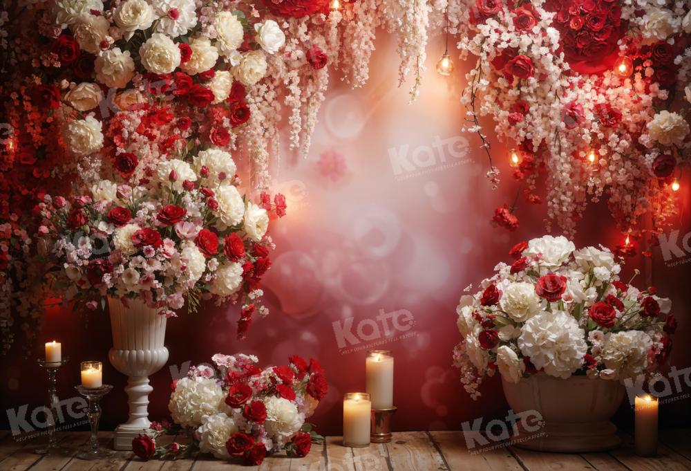 Kate Valentine's Day Candle Flower Wall Backdrop Designed by Emetselch