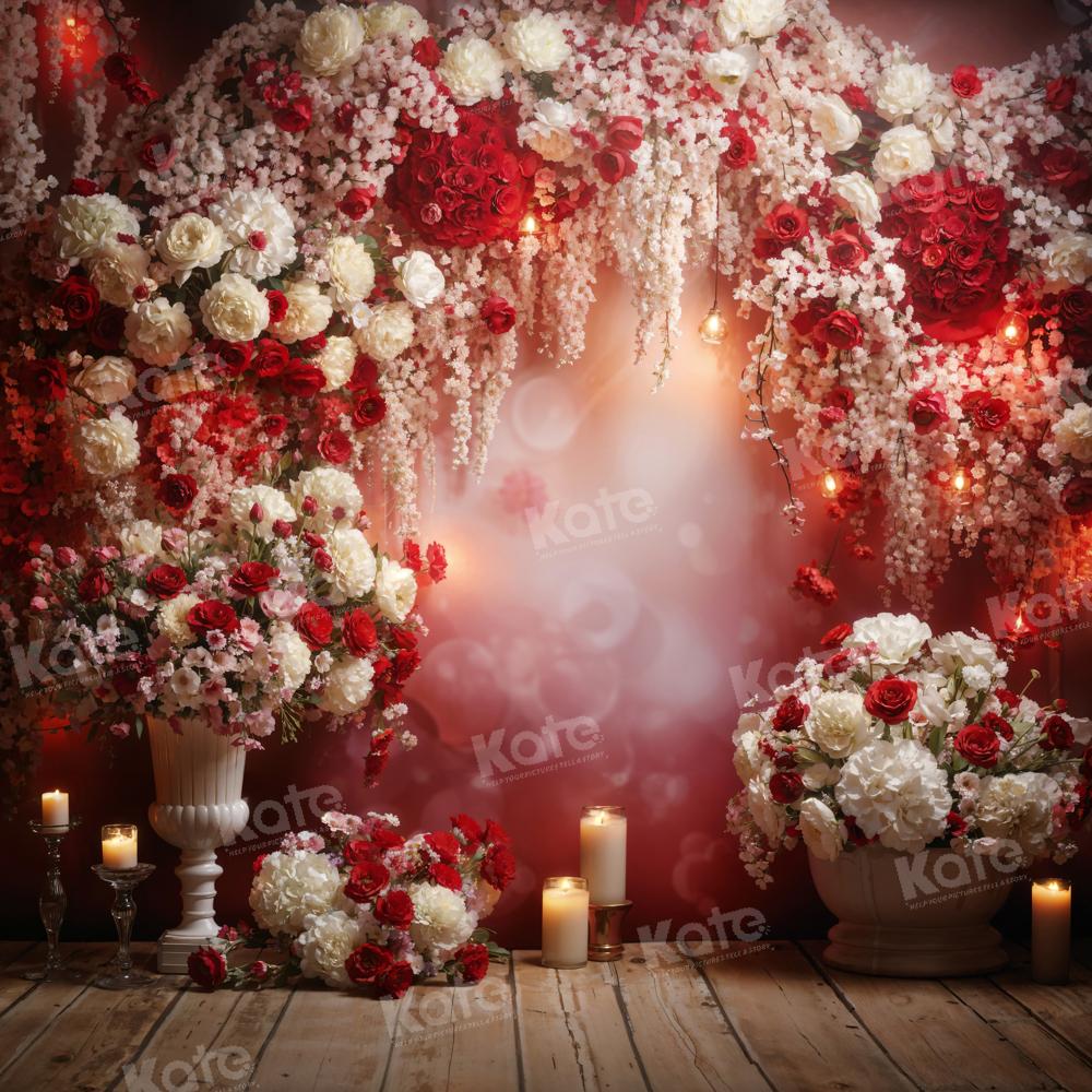 Kate Valentine's Day Candle Flower Wall Backdrop Designed by Emetselch