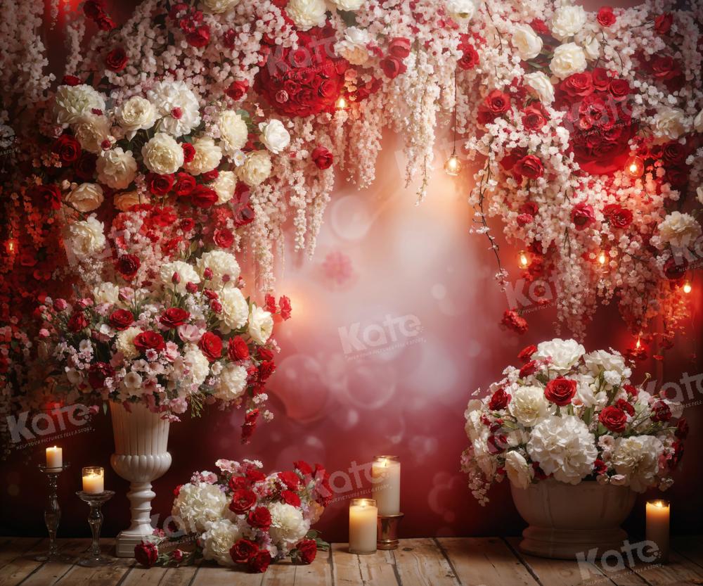 Kate Valentine's Day Candle Flower Wall Backdrop Designed by Emetselch