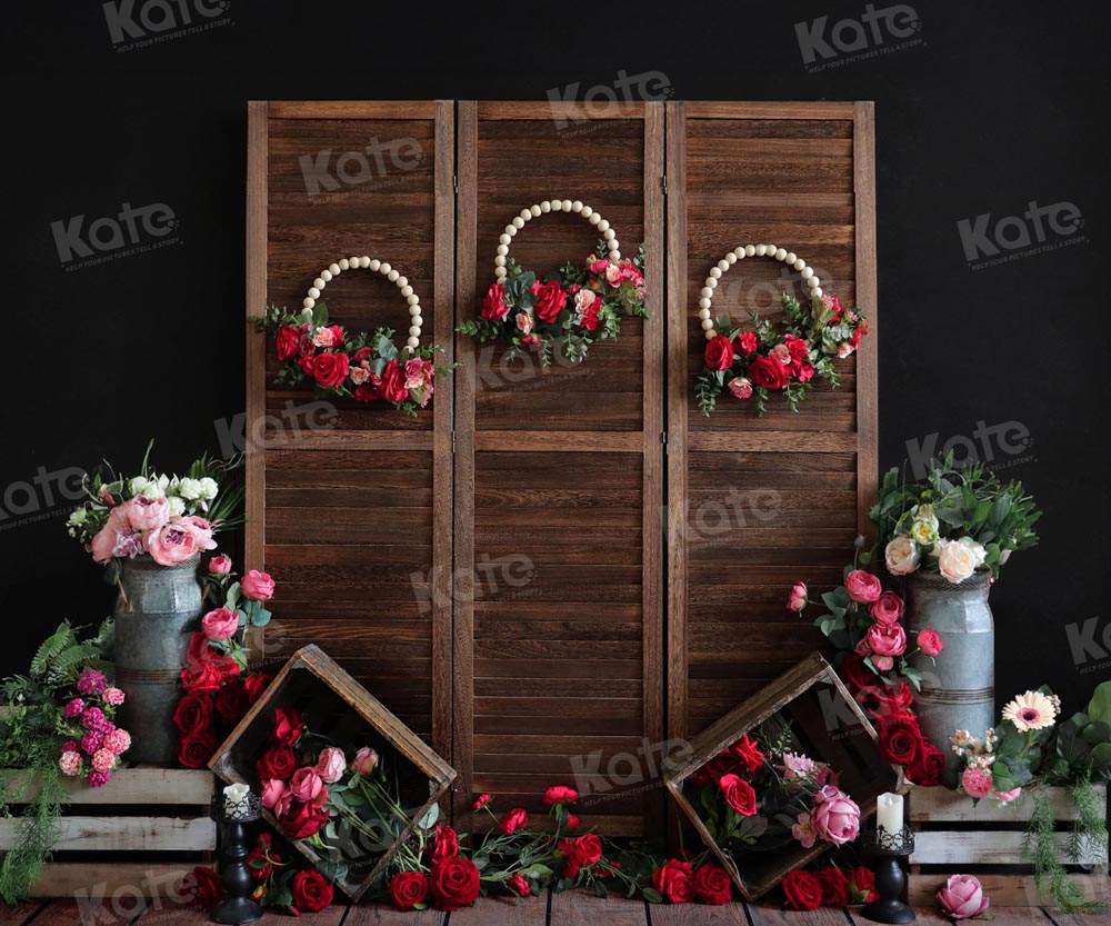 Kate Valentine's Day Rose Garland Backdrop Designed by Emetselch