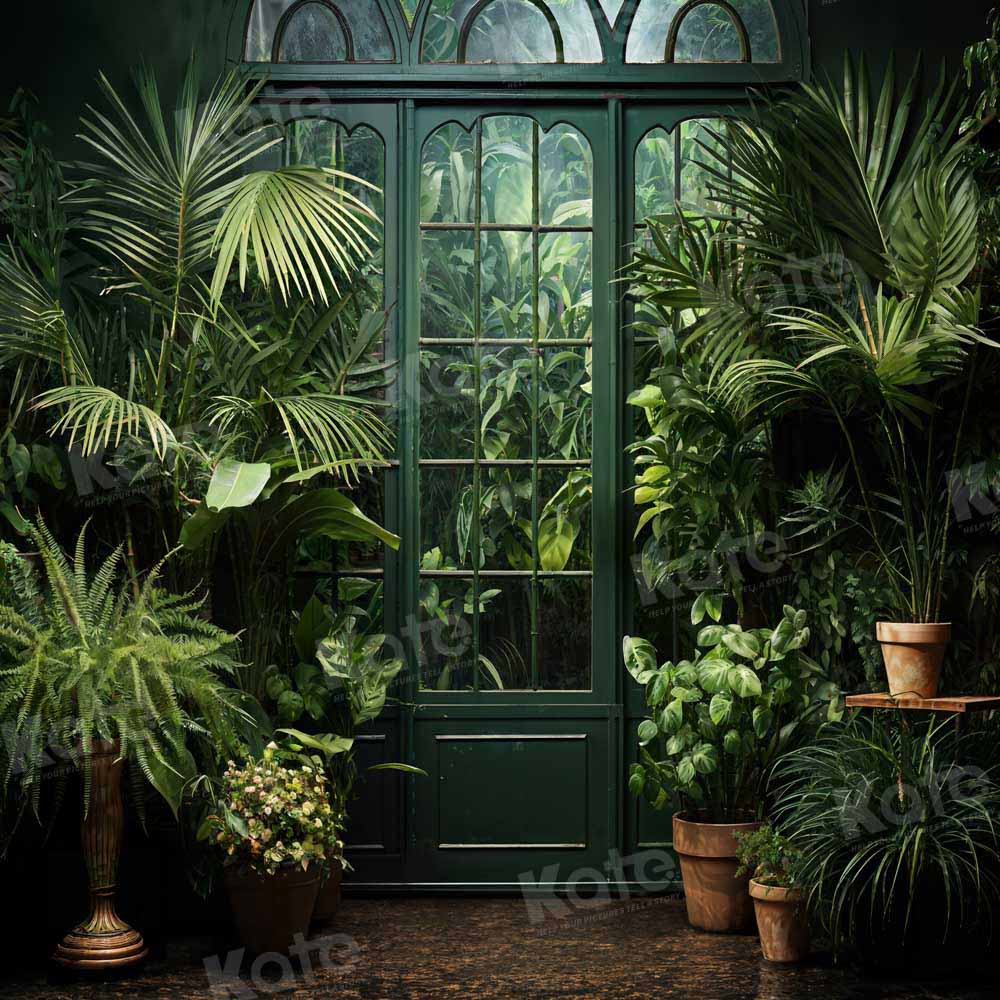 Kate Spring/Summer Green Plant Door Backdrop Designed by Emetselch