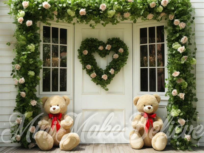 Kate Valentine Door Teddy Bears Backdrop Designed by Mini MakeBelieve