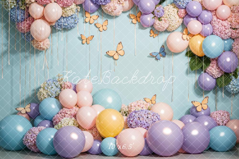 Kate Colorful Balloon Butterfly Wall Backdrop Designed by Emetselch