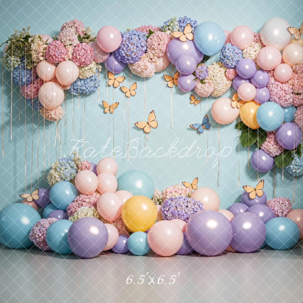 Kate Colorful Balloon Butterfly Wall Backdrop Designed by Emetselch