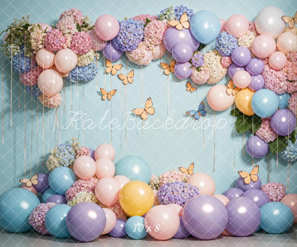 Kate Colorful Balloon Butterfly Wall Backdrop Designed by Emetselch